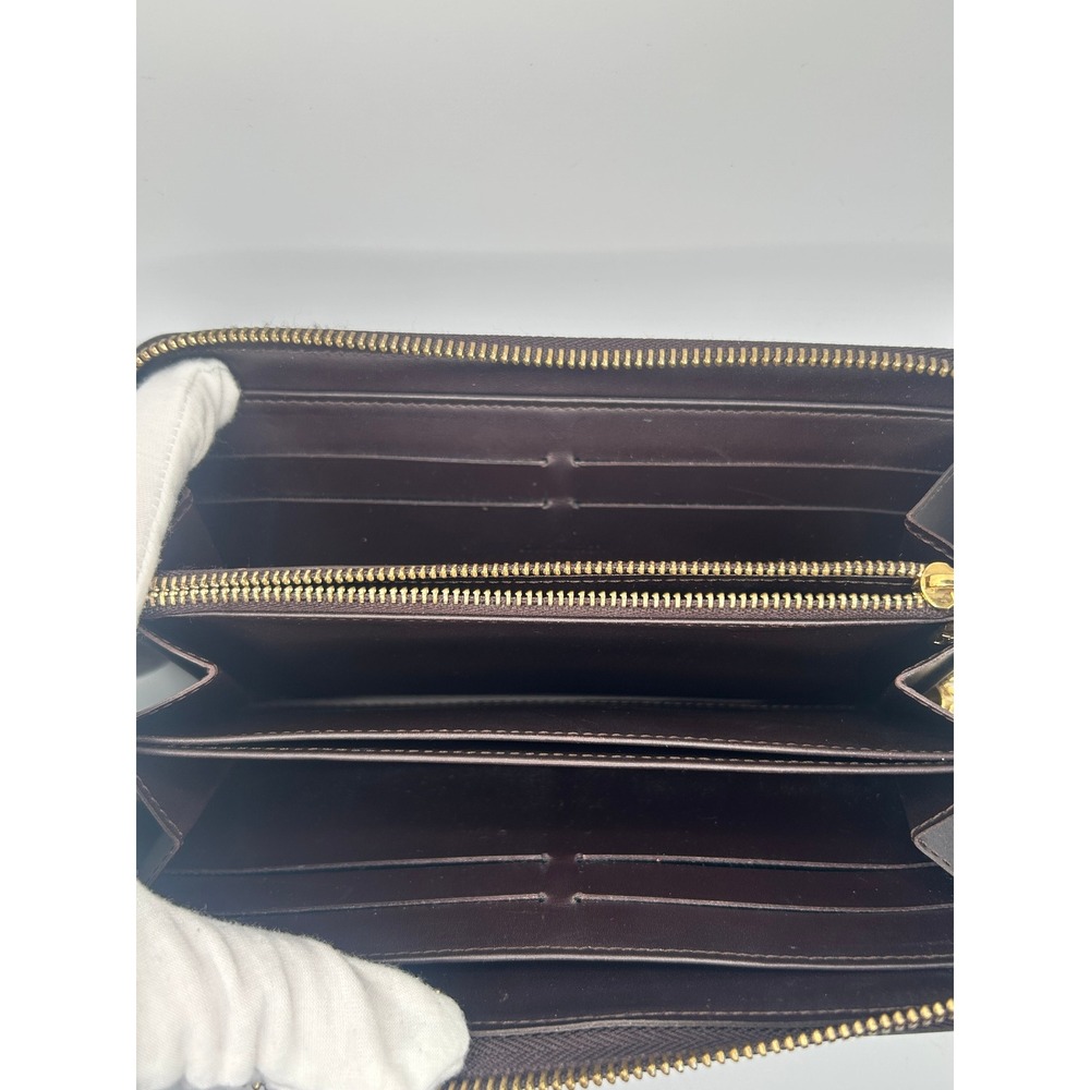 Louis Vuitton Monogram Vernis Long Wallet Zippy Burgundy Patent Leather#392 - Picture 8 of 12